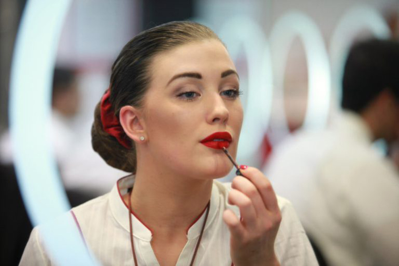 Cosmetics used by stewardesses