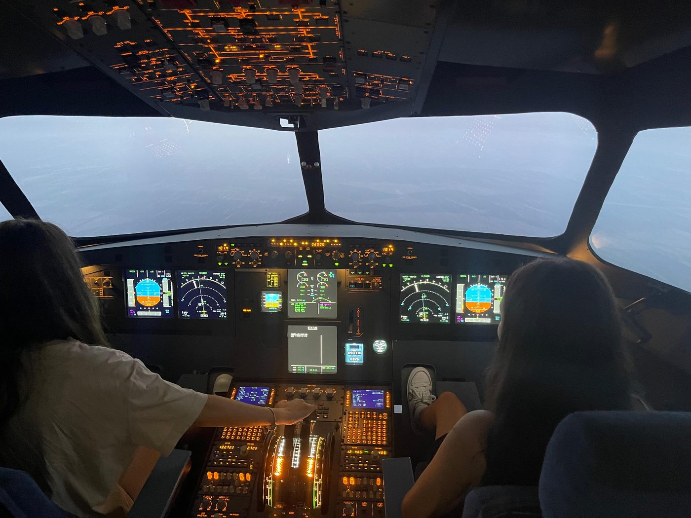 Școala la simulatoarele de zbor Boeing 737 sau Airbus A320